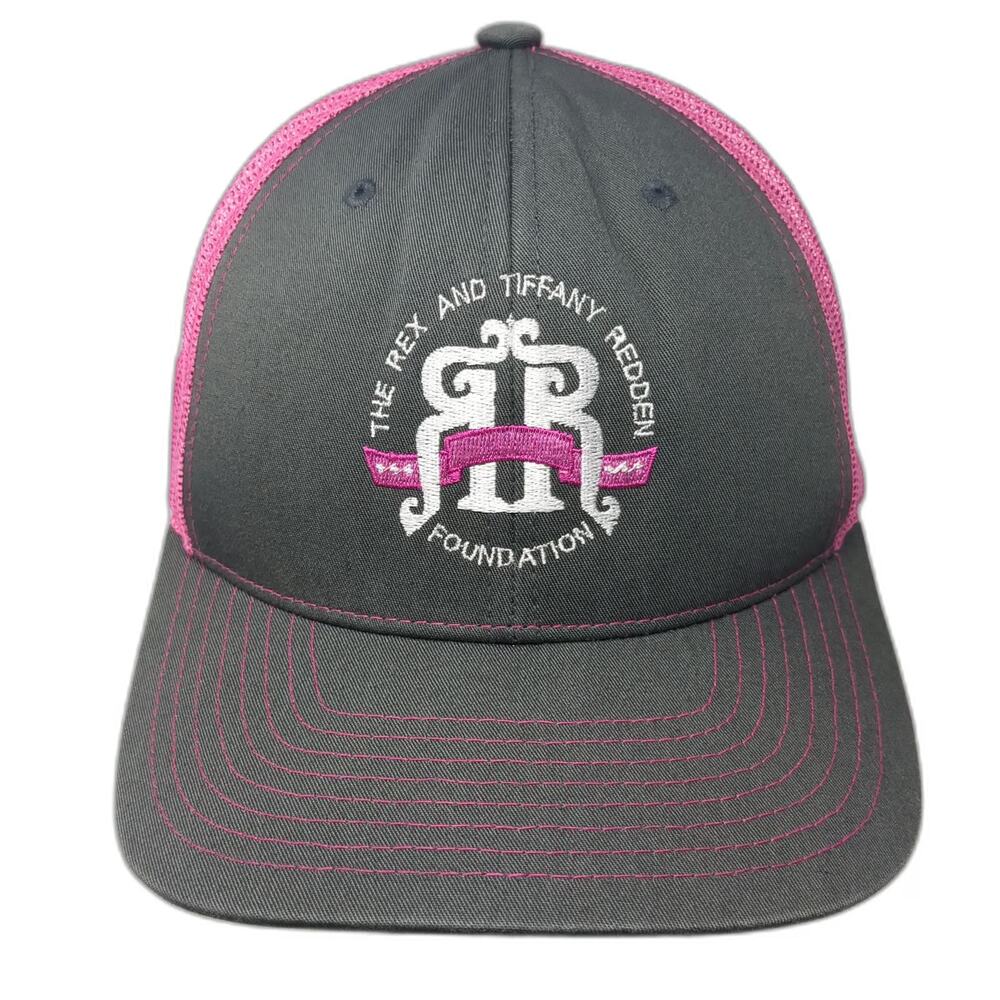 Richardson Trucker Hat Gray Pink One Size Mesh Rex Tiffany Redden Foundation